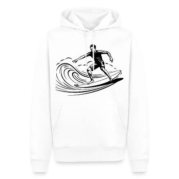 Surfer Junge - Männer Premium Bio Hoodie - Weiß - Vorne - Nico (187cm)