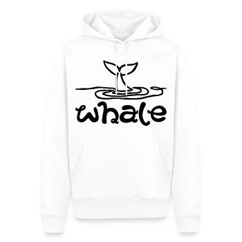 Le signe de la baleine - Sweat à capuche Premium bio Homme - blanc - Devant - Nico (187cm)