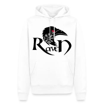 Corbeau pour les voyageurs - Sweat à capuche Premium bio Homme - blanc - Devant - Nico (187cm)