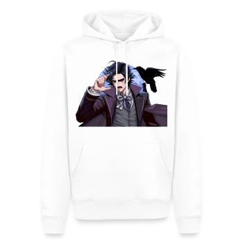 Nachtmagier im Mondlicht - Männer Premium Bio Hoodie - Weiß - Vorne - Nico (187cm)