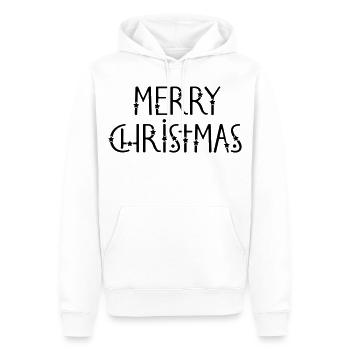 Joyeux Noël - Sweat à capuche Premium bio Homme - blanc - Devant - Nico (187cm)