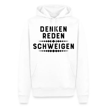 Sjove ordsprog - Herre Premium økologisk hoodie - hvid - Foran - Nico (187cm)