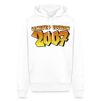 Edition limitée 2007 Graffiti Birthday Party - Sweat à capuche Premium bio Homme - blanc - Devant - Nico (187cm)