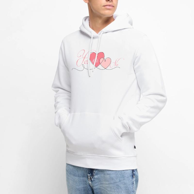 JA ODER NEIN Männer Premium Bio Hoodie
