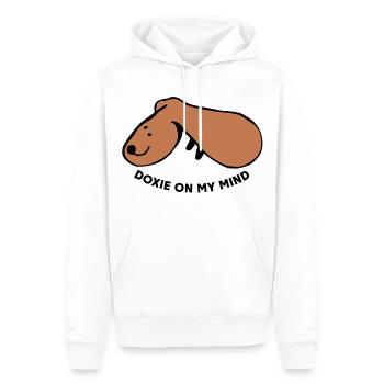 Chien décontracté – Tout simplement détendu - Sweat à capuche Premium bio Homme - blanc - Devant - Nico (187cm)