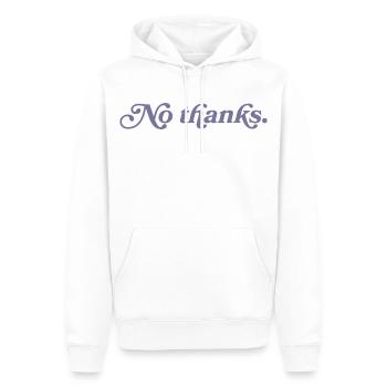 Nein, danke. - Männer Premium Bio Hoodie - Weiß - Vorne - Nico (187cm)