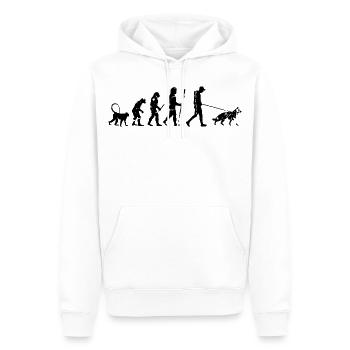 Deutscher Schäferhund Evolution - Männer Premium Bio Hoodie - Weiß - Vorne - Nico (187cm)
