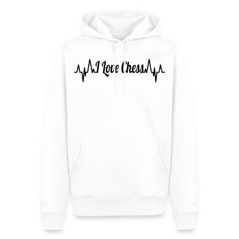 Schachspieler Liebe - Männer Premium Bio Hoodie - Weiß - Vorne - Nico (187cm)