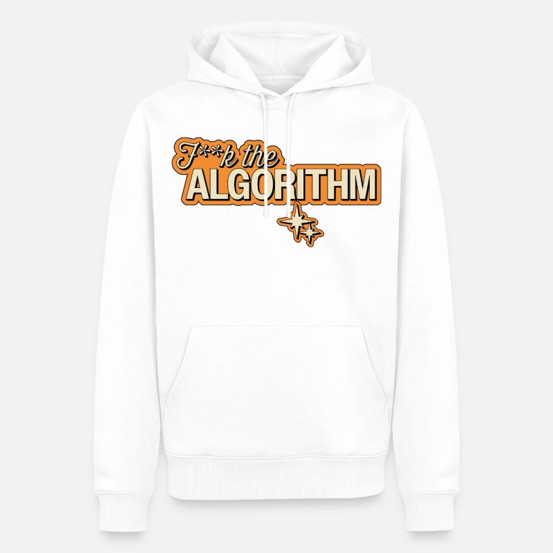 Fk the Algorithm – Digitale Rebellion - Männer Premium Bio Hoodie - Weiß