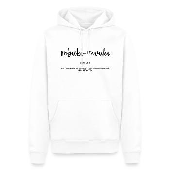 mbukimvuki - Männer Premium Bio Hoodie - Weiß - Vorne - Nico (187cm)
