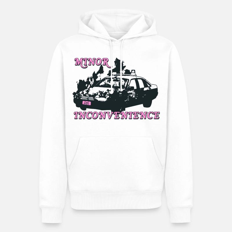 Conception de la déclaration d’inconvénient mineur - Sweat à capuche Premium bio Homme - blanc