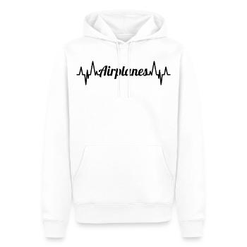Flugzeug Herzlinie - Männer Premium Bio Hoodie - Weiß - Vorne - Nico (187cm)