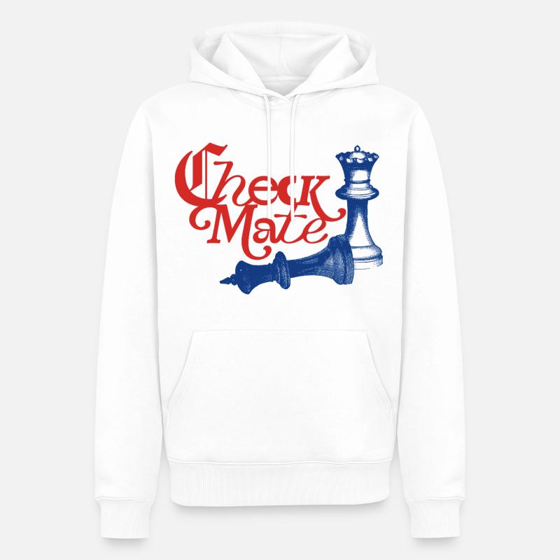 Déclaration de Check Mate - Sweat à capuche Premium bio Homme - blanc