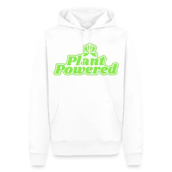 Énergie verte par l’usine - Sweat à capuche Premium bio Homme - blanc - Devant - Nico (187cm)