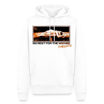 Eltern am Limit – Schlaf ist ein Mythos - Männer Premium Bio Hoodie - Weiß - Vorne - Nico (187cm)