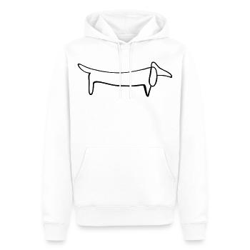 Hund - Männer Premium Bio Hoodie - Weiß - Vorne - Nico (187cm)