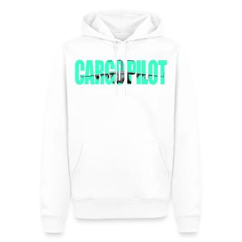 Pilote cargo C-17 - Sweat à capuche Premium bio Homme - blanc - Devant - Nico (187cm)