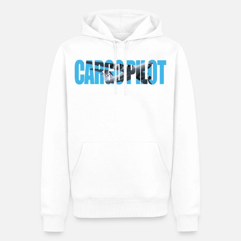 Cargo pilot IL-76 - Männer Premium Bio Hoodie - Weiß