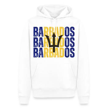 Flagge von Barbados, Barbados-Stolz - Männer Premium Bio Hoodie - Weiß - Vorne - Nico (187cm)