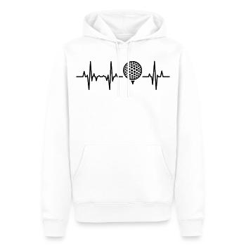 Cardiogramme de golf - Sweat à capuche Premium bio Homme - blanc - Devant - Nico (187cm)