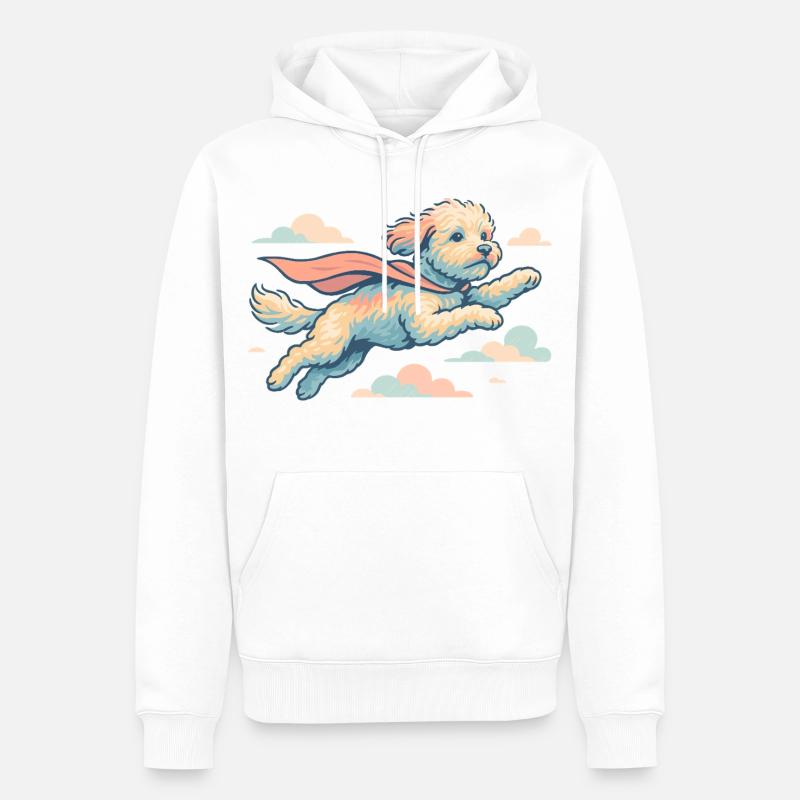 Super Hund Havapoo Cape Umhang Geschenk - Männer Premium Bio Hoodie - Weiß