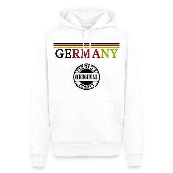 German Pride, Flagge von Deutschland - Männer Premium Bio Hoodie - Weiß - Vorne - Nico (187cm)