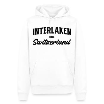 Interlaken Swiss Travel Vibes - Männer Premium Bio Hoodie - Weiß - Vorne - Nico (187cm)