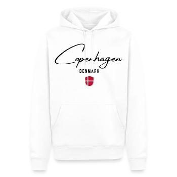 J’adore Copenhague, souvenir de Copenhague - Sweat à capuche Premium bio Homme - blanc - Devant - Nico (187cm)