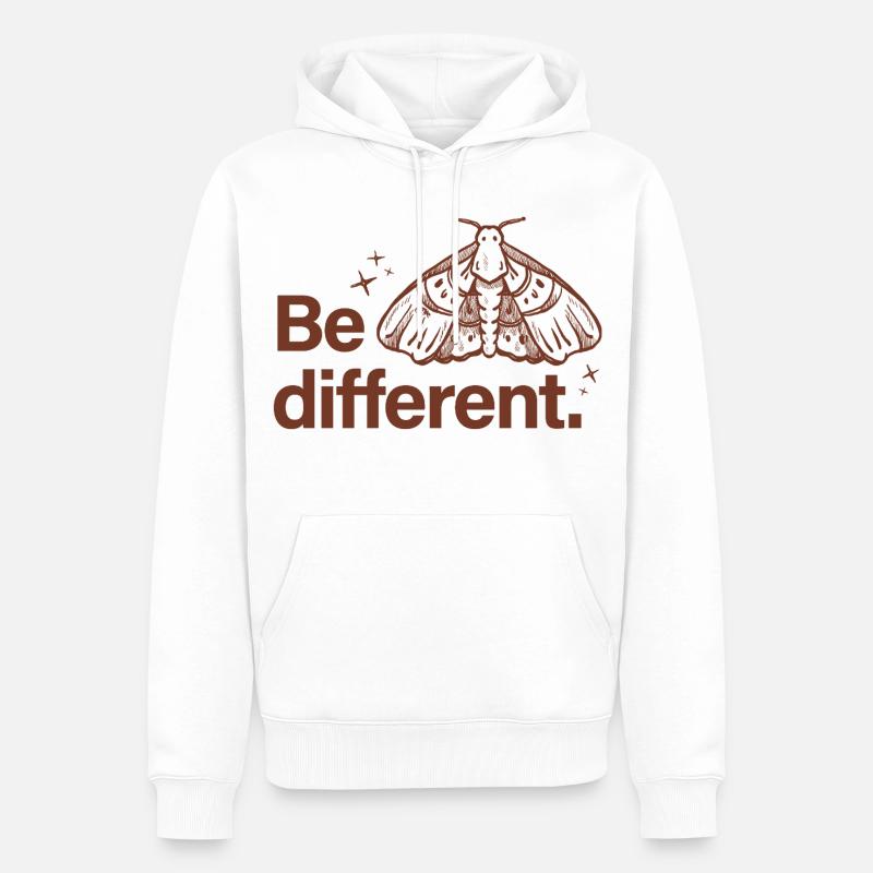 Be different - Männer Premium Bio Hoodie - Weiß