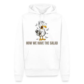 Maintenant, nous avons la salade Seagull - Sweat à capuche Premium bio Homme - blanc - Devant - Nico (187cm)