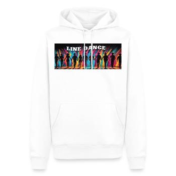 Danse en ligne danse de groupe - Sweat à capuche Premium bio Homme - blanc - Devant - Nico (187cm)
