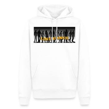 Danse en ligne danse de groupe - Sweat à capuche Premium bio Homme - blanc - Devant - Nico (187cm)