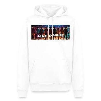 Danse en ligne danse de groupe - Sweat à capuche Premium bio Homme - blanc - Devant - Nico (187cm)