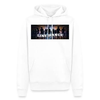 Danse en ligne danse de groupe - Sweat à capuche Premium bio Homme - blanc - Devant - Nico (187cm)