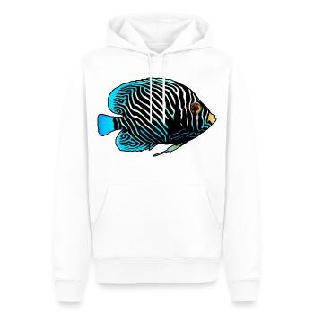 Poissons exotiques - Sweat à capuche Premium bio Homme - blanc - Devant - Nico (187cm)