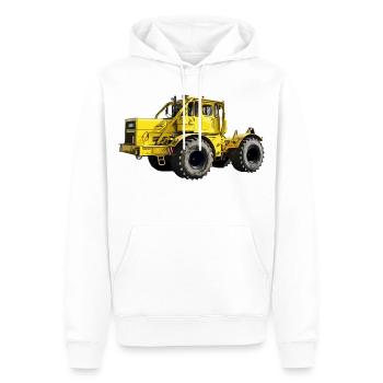 Yellow Power Machine K700 Tracteur - Sweat à capuche Premium bio Homme - blanc - Devant - Nico (187cm)