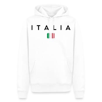 Italienischer Stolz, minimalistisches, elegantes Design - Männer Premium Bio Hoodie - Weiß - Vorne - Nico (187cm)