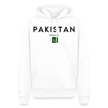 Pakistanischer Stolz, minimalistisches, elegantes Design - Männer Premium Bio Hoodie - Weiß - Vorne - Nico (187cm)