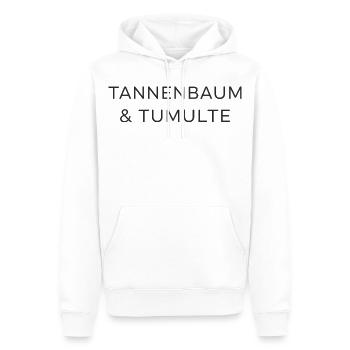 Sapin de Noël et émeutes - Sweat à capuche Premium bio Homme - blanc - Devant - Nico (187cm)