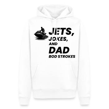 Lustiger Jetski Papa Bod Sommer - Männer Premium Bio Hoodie - Weiß - Vorne - Nico (187cm)