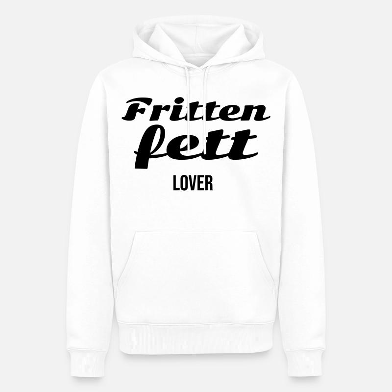 Frittenfett Lover - Männer Premium Bio Hoodie - Weiß