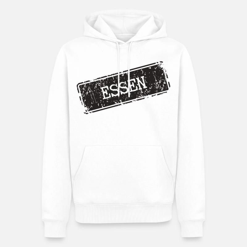 Essen Küchenmotif mit rustikaler Note - Männer Premium Bio Hoodie - Weiß