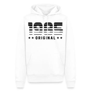 Original 1985 Édition Limitée - Anniversaire - Sweat à capuche Premium bio Homme - blanc - Devant - Nico (187cm)