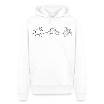 L’art marin comme motif - Sweat à capuche Premium bio Homme - blanc - Devant - Nico (187cm)