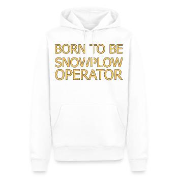 Conducteur de chasse-neige né pour être conducteur de chasse-neige - Sweat à capuche Premium bio Homme - blanc - Devant - Nico (187cm)