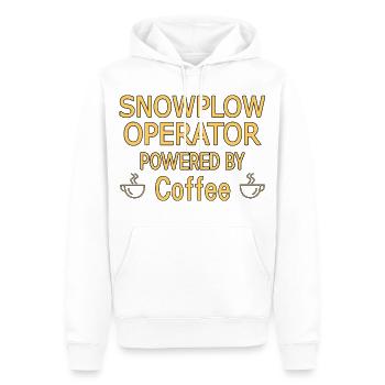 Conducteur de chasse-neige à café - Sweat à capuche Premium bio Homme - blanc - Devant - Nico (187cm)