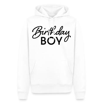 Garçon d’anniversaire - Sweat à capuche Premium bio Homme - blanc - Devant - Nico (187cm)