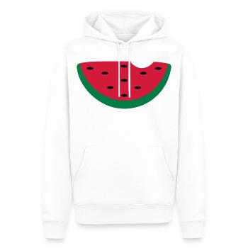 melon - Sweat à capuche Premium bio Homme - blanc - Devant - Nico (187cm)