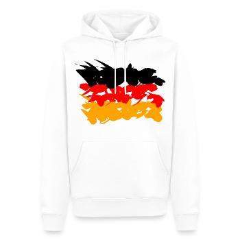 Deutschland Flagge Graffiti Design - Männer Premium Bio Hoodie - Weiß - Vorne - Nico (187cm)
