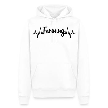 ECG de l’agriculteur - Sweat à capuche Premium bio Homme - blanc - Devant - Nico (187cm)